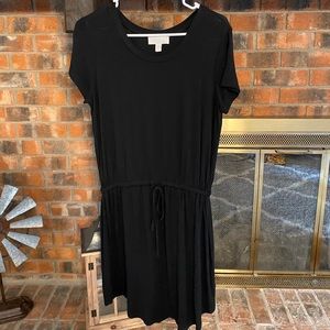 Casual Black T-shirt Dress